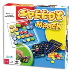 Jeu Speedy Match, pour 5 enfants et plus. Séquences couleurs à reproduire, 5 plaques et fiches idées