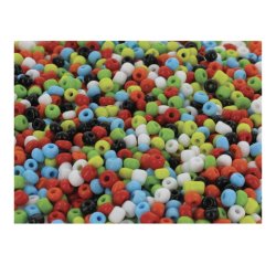 Perles rocailles o'color opaques diametre 5mm coloris  assortis bocal 500gr