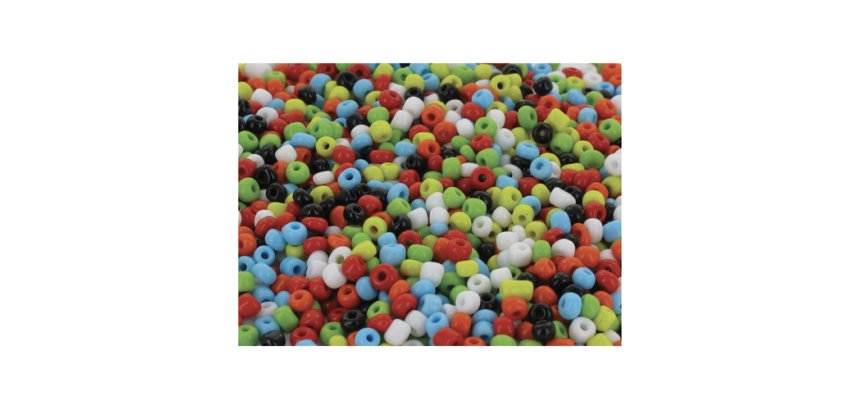 Perles rocailles o'color opaques diametre 5mm coloris  assortis bocal 500gr