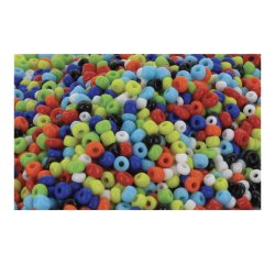 Perles rocailles o'color opaques diametre 2,5mm        coloris assortis bocal 500gr