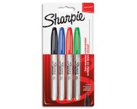 Permanent marker Sharpie tip 1.5 to 3 mm - Pack of 4