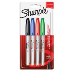 Permanentmarker Sharpie Spitze 1,5 bis 3 mm - Packung mit 4