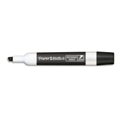 Marqueur paper mate effacable tableau blanc pointe          biseautee coloris noir
