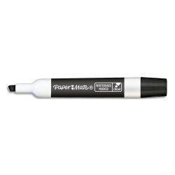 Marqueur paper mate effacable tableau blanc pointe          biseautee coloris noir