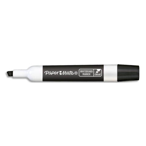 Marqueur paper mate effacable tableau blanc pointe          biseautee coloris noir
