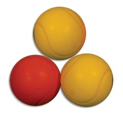 Tennis first loisirs balles de tennis en mousse legeres   jeu en interieur lot de 3     balles