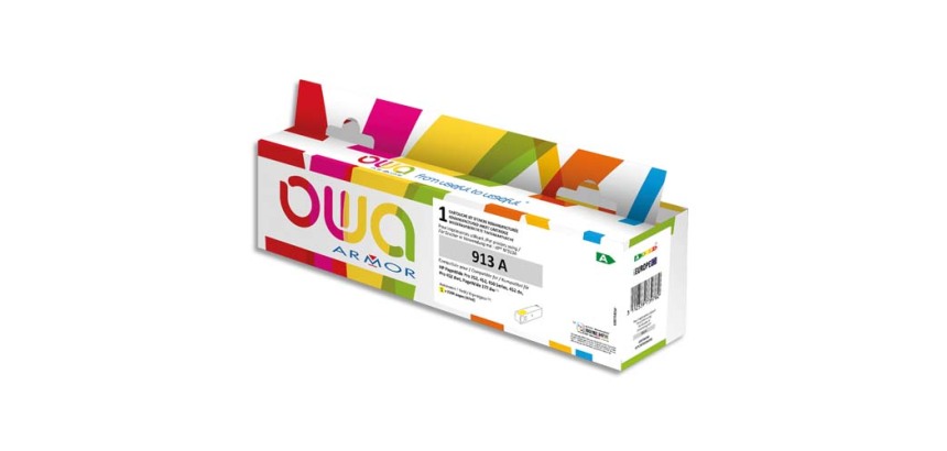 Cartouche d'encre remanufacturée OWA - standard - Jaune - pour HP 913A