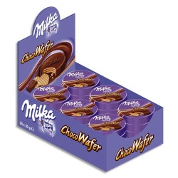 Médaillons gaufrés au chocolat Choco Wafer de 30g - Boîte de 30