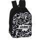 Sac Borne AIRNESS LIBERTY 2 cmpts polyester. 33x46x18 cm. Décor sérigraphié, coloris Noir et Blanc