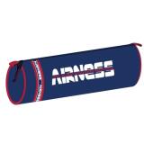 Fourre-Tout Rond AIRNESS ANGELS polyester. 22x7x7 cm. Décor rubber, coloris Bleu, Blanc et Rouge.