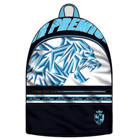 Sac Borne Souple AIRNESS AIR PREMIUM 1 cmpt 31x42x14 cm. Décor sérigraphié, coloris Bleu et Blanc.