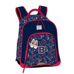 Sac Borne BENSIMON Flowers & Glitters 2 cmpts 33x46x18 cm. Décor sérigraphié, coloris fleuri.
