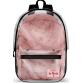 Sac Borne Souple NO PUBLIK FLOWER COPPER 1 cmpt 29x43x14 cm. Décor sérigraphié, coloris Rose.
