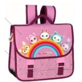 Gibecière SQUISHIMALS RAINBOW 38 cm 2 cmpts polyester 38x33x13 cm. Décor sérigraphié, coloris Rose
