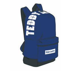 Sac Borne Souple TEDDY SMITH BLUE 1 CMPT polyester Denim 29x45x14 cm Sérigraphié, coloris Bleu