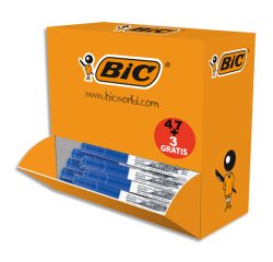 Pack de 47 marqueurs effaçables Bic pointe ogive 4,5 mm bleu + 3 offerts