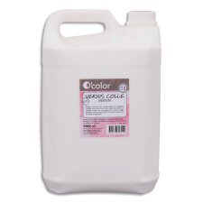 Bidon de 5 Litres de Vernis colle Blanc, s'incorpore à tous types de couleurs, diluable à l'eau