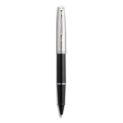 Bille EMBLEME noir brillant. Point moyenne. Encre bleu