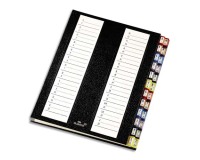 Trieur Tri-classeur série 11, A4, 24 compartiments,noir