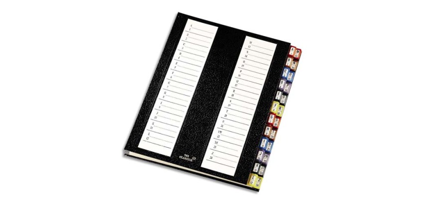 Trieur Tri-classeur série 11, A4, 24 compartiments,noir
