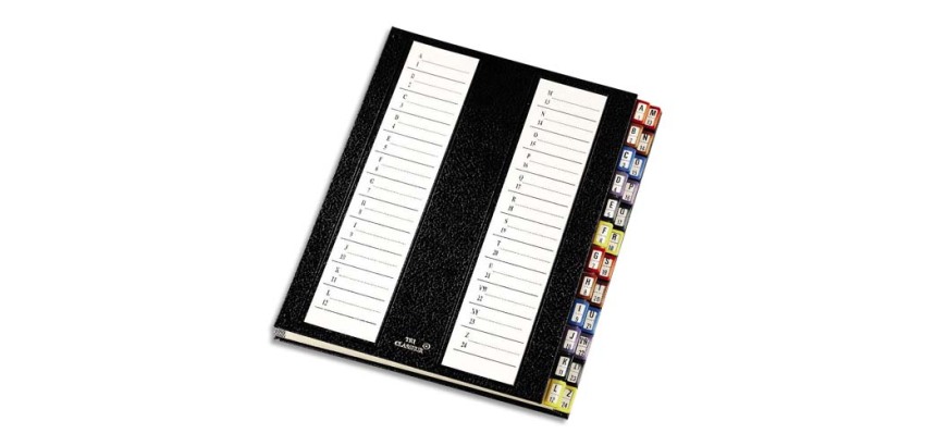 Trieur Tri-classeur série 11, A4, 24 compartiments,noir