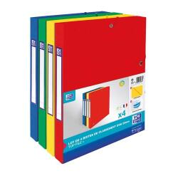 Lot de 4 Boîtes TOP FILE 24x32 dos 25mm carte lustrée
