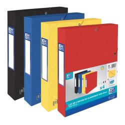 Lot de 4 Boîtes TOP FILE 24x32 dos 40mm carte lustrée