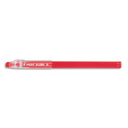 Stylo-bille pilot kleer effaçable pointe conique      moyenne 0,7mm gomme sur le    capuchon encre couleur rouge