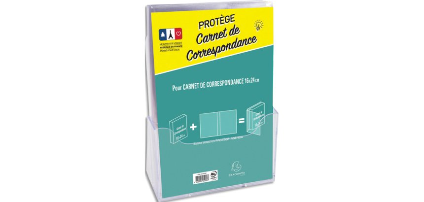 Protège carnet de correspondance - Couleurs assorties