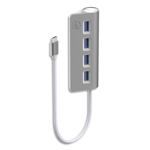 Hub cylindre 4 ports USB-c Gris sidéral ML311821