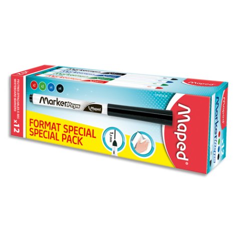 Feutre à tableau blanc Marker'Peps, pack promo de 12