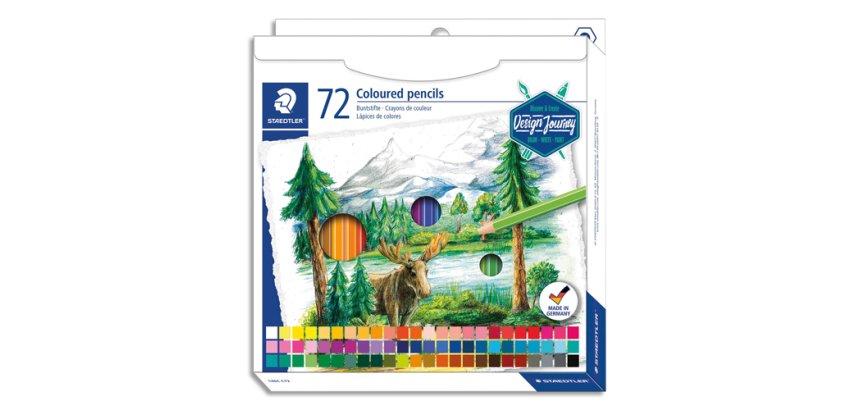 Crayon couleur Design Journey, étui carton de 72