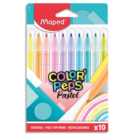 Feutre COLOR'PEPS Pastel, étui carton de 10
