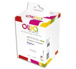 Pack de 4 cartouches d'encre remanufacturées OWA - standard - Noir Cyan Magenta Jaune - pour BROTHER LC1100 B, LC1100 C, LC1100 M, LC1100 Y