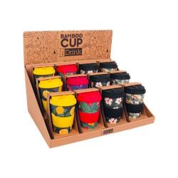 Display 12 pièces Bamboo cup de 435 ml - 4 visuels assortis