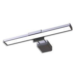 Lampe LINE LED à cliper sur l'écran d'un ordinateur portable, coloris noir