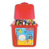 Woody 3in1 crayon de couleur - Schoolbox de 38 crayons + 3 taille-crayons - Coloris assortis