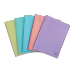 Protège-documents en polypropylène semi rigide Chromaline Pastel 60 vues - A4 - Couleurs assorties