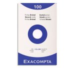 Fiche bristol 125 x 200 mm unie blanche non perforée Exacompta - Boîte de 100