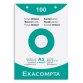 Fiche bristol 148 x 210 mm quadrillée 5 x 5 blanche perforée Exacompta - Boîte de 100