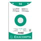 Paquet 50 fiches sous film - bristol quadrillé 5x5 perforé 125x200mm - Blanc