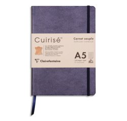 CUIRISÉ Carnet souple A5, 144 pages lignées - Pétrole