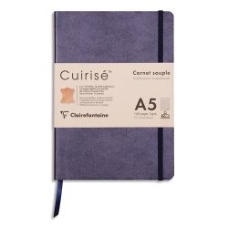CUIRISÉ Carnet souple A5, 144 pages lignées - Pétrole