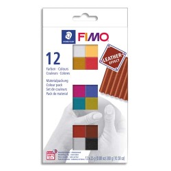 EFFECT LEATHER Kit de pâte à modeler, kit de 12