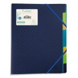Trieur polypropylène 3 rabats Forever 8 compartiments - Bleu