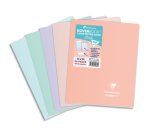 Cahier piqué Koverbook Blush 17x22cm 96 pages grands carreaux couverture polypropylène opaque bicolore Couleur aléatoire. - Assortis