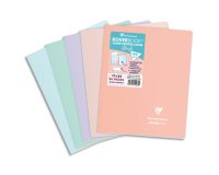 Cahier piqué Koverbook Blush 17x22cm 96 pages grands carreaux couverture polypropylène opaque bicolore Couleur aléatoire. - Assortis