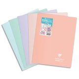 Cahier piqué Koverbook Blush 24x32cm 96 pages grands carreaux couverture polypropylène opaque bicolore Couleur aléatoire. - Assortis