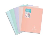 Cahier piqué Koverbook Blush 24x32cm 96 pages grands carreaux couverture polypropylène opaque bicolore Couleur aléatoire. - Assortis
