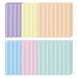 Lot de 6 pains 57g coloris pastel assortis vanille-Rose-Bleu d'eau-Pêche-menthe-lilas